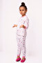 Girl's Interlock Fabric Knitted Basic Printed Pajama Set - 3