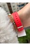Red Color, Waterproof, 2 Years Warranty, Digital Girl's (+6) Wristwatch + Bracelet - 7
