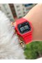 Red Color, Waterproof, 2 Years Warranty, Digital Girl's (+6) Wristwatch + Bracelet - 3