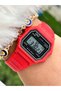 Red Color, Waterproof, 2 Years Warranty, Digital Girl's (+6) Wristwatch + Bracelet - 5