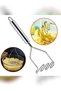 24 Cm Luxury Stainless Steel Potato Masher Convenient Practical Puree Maker Zigzag Tip - 4