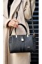 justpolo women's 4 compartments lock accessory hand and shoulder bag and wallet combination - 8