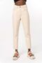 Alvin Cream Lycra Mom Jean Pants 2024