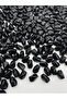 Black Blunt Twisted Acrylic Beads, Bag Making, Jewelry Beads (100gr, ~60 Pieces) - 2