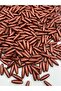 Red Burgundy Matte Metallic Large Barley Stick Model Beads, Jewelry, Bag Beads (100gr ~ 230 Pieces Beads) - 2