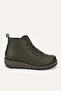 WOMEN'S GREEN GENUINE NATURAL LEATHER SHORT BOOTS & BOOTIES, NUMBER 36-41 - 2