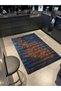 Blue Themed Abstract Design Floral Pattern Creative Modern Decorative Rug 2956 - 2