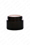 Amber cream jar 50ml glass cream jar bright silver lid 50cc glass jar (6 pcs) - 4