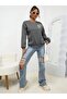 WOMEN'S HEART PRINT OVERSIZE ZERO COLLAR SWEATSHIRT DAXIS Sportwear Company