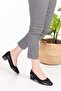 Genuine Leather Low Heel Comfortable Shoes vdt.39 - Black Honeycomb - 37 - 5