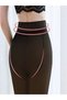 Ravena Model Gathering Woven Wool Warm Plush Underwear Corset Tights and Socks Black Color - 3