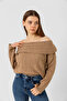 Women's Scoop Neck Ribbed Sweater - 4