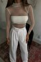 New Season White Color Long Sleeve Tulle Blouse 23W15021