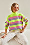Women's Green Turtleneck Knitwear Sweater Stk237 - 3
