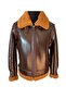 OCTAVIA - WOMEN'S GENUINE SHEEP FUR GLOSSY BROWN JACKET