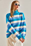 Women's Turquoise Turtleneck Knitwear Sweater Stk237 - 5