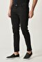 Men's Black 360 Degree All-Direction Stretch Slim Fit Slim Fit Cotton Stretch Comfortable Trousers