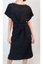 Women's Black Knot Detailed Midi Dress - 6