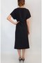 Women's Black Knot Detailed Midi Dress - 7
