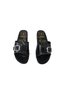 Ge088-010 Women's Black Buckle Orthopedic Sole Daily Walking Slippers - 3