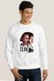 Mathilda & Leon The Power of Love The Printed White Men's Knitted Sweatshirt Long Sleeve