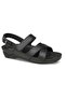 Women's Black Color Simple and Stylish Banded Anatomical Sole Sandals Venice 8 - 4
