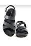 Women's Black Color Simple and Stylish Banded Anatomical Sole Sandals Venice 8 - 5