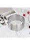 Narkalıp Round Adjustable Cake Mold And Pastry Plating Palette Knife 16-30 Cm Depth 10 Cm - 5