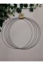 Metal Macrame Circle 40 Cm Set of 5 Galvanized Pulley Ring Dream Catcher