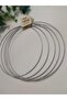 Metal Macrame Circle 30 Cm Set of 5 Galvanized Pulley Ring Dream Catcher - 2