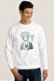Anime Naruto Movies Printed White Men's Knitted Sweatshirt Long Sleeve