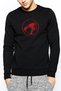 Thundercats Logo Printed Black Men's Knitted Sweatshirt Long Sleeve