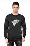 G O T Stark Printed Smoked Anthracite Men's Knitted Sweatshirt Long Sleeve