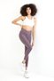 Women's Dusty Rose Colored Gathering Push-Up Cotton High Waist Leggings - 3