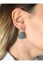 Matte Antique Gray Antiallergic Heart Earrings - 3