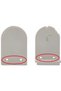 Closed Case Roller Zebra Curtain Cornequin Mounting Set 4 Pieces 4,70 cm - 3