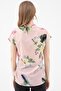Women's Powder Collar Detailed Patterned Blouse - 2