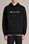 Amg Printed Black Men's Knitted Hooded Sweatshirt Long Sleeve