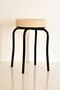 4 Pcs White Black Profile Stool Metal Stool Thick Stool Kitchen Stool