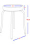 4 Pcs White Black Profile Stool Metal Stool Thick Stool Kitchen Stool - 3