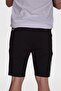 Men's Black Cotton Lazy Shorts1119108 - 4