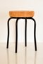 10 Pieces Yellow Erasable Fabric Black Profile Stool Metal Stool Kitchen Stool Thick Stool