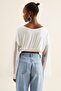 Women's Tulle Sleeve Blouse - 4