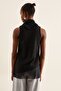 Women's Tulle Detail Asymmetrical Blouse - 5