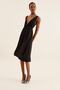 Women's Black V-Neck Strap Dress - 2