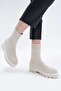 Beige Women's Flat Boots - 6