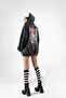Washed Black Slipknot Back Printed Oversize Unisex Hoodie - 5