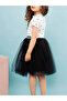Starry Short Sleeve Tulle Lined Girl's Dress for Special Occasions - 2