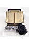 Raschel Boxed, Shawl + Prayer Rug + Prayer Beads + Quran Gift Set (Medium Size, Navy Blue, Alif-Waw) - 3