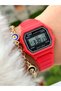 Red Color, Waterproof, 2 Years Warranty, Digital Girl's (+6) Wristwatch + Bracelet - 4
